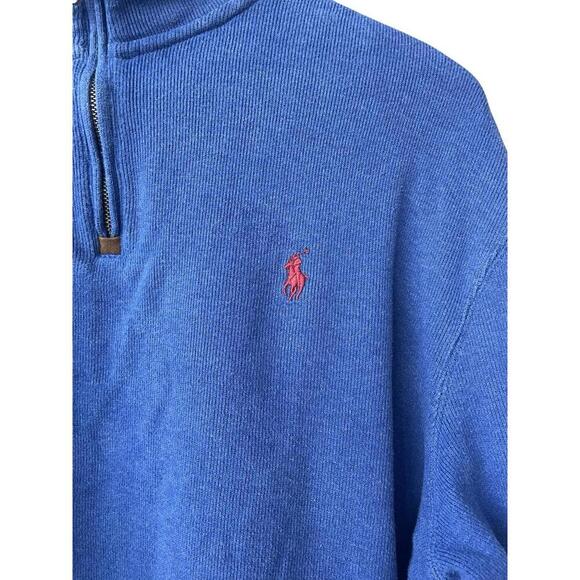 Polo Ralph Lauren Men's Navy Quarter Zip size L - Picture 3 of 7